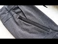 Part 1 How to sew a zipper pocket.  Sweatpants. Jak uszyć spodnie joggery kieszń z ekspresem