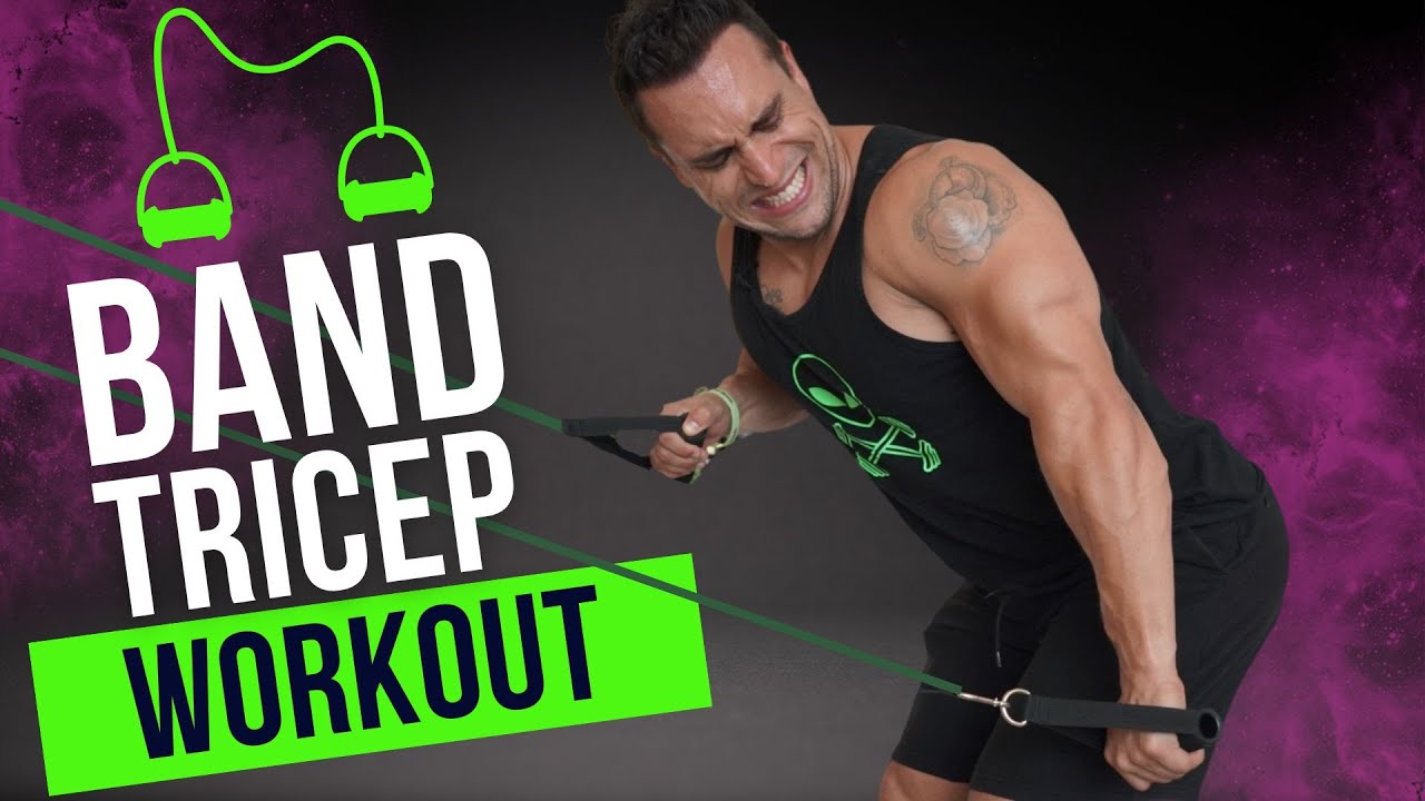 Resistance Band Bicep and Tricep Workout - Band Arms Workout