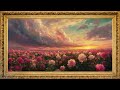 Sunset rose garden painting in 4K Ultra HD | TV frame art screensaver 2 hours