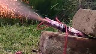 Static fire test of diy 2 stage rocket motor