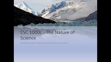 ESC Lecture 1 The Nature of Science