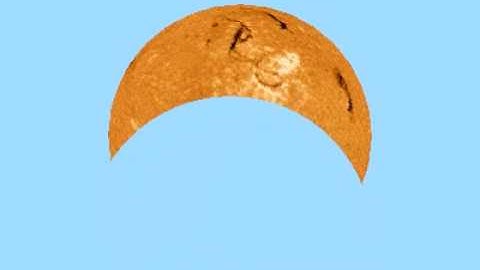 Simulation of the solar eclipse over Shanghai, China on July 22nd 2009