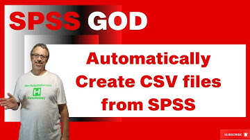 Automatically Create CSV files from SPSS
