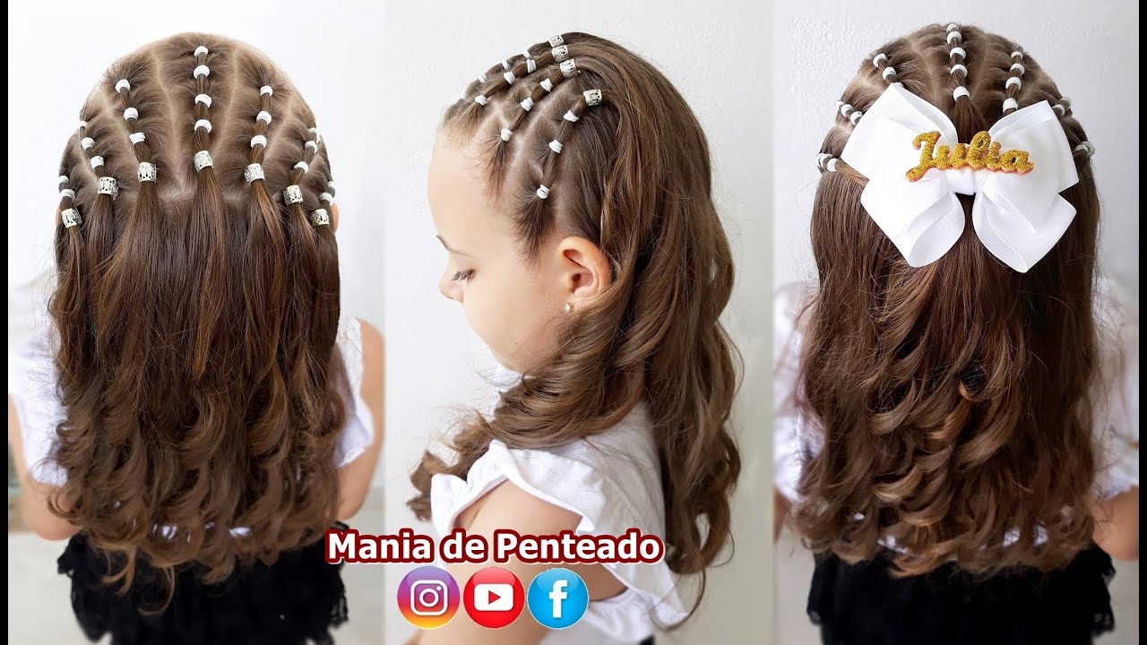 Penteado Infantil para Reveillon e Ano Novo com Ligas | New Year Hairstyle  with Elastics for Girls - thptnganamst.edu.vn