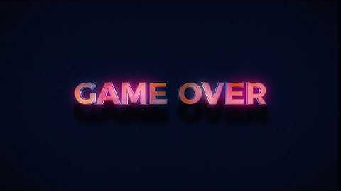 Game Over Generated With Glitch Effect Background - Animation Videos | No Copyright.