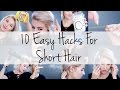 HOW TO: 10 Easy Hacks For Short Hair | Milabu