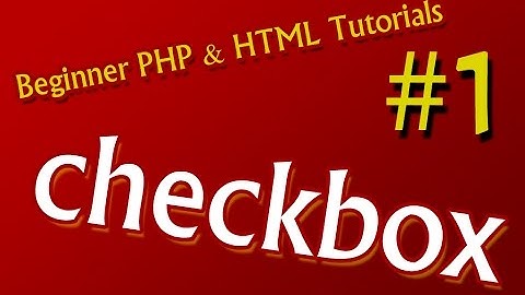 1 - Beginner PHP & HTML Tutorial  checkbox