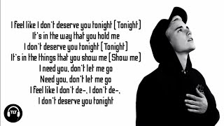 Justin Bieber - Deserve you (Lyrics)