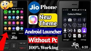 JIo 🔥phone me new theme android launcher without PC 100% working f320b 2023 😱 screenshot 1