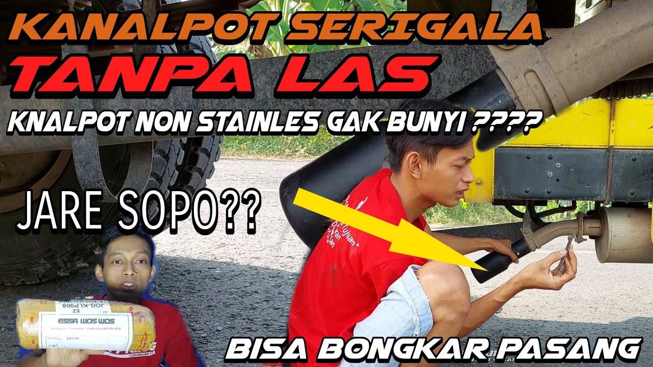 Pasang knalpot serigala Guk-Guk TANPA LAS - non stainless bisa bongkar pasang