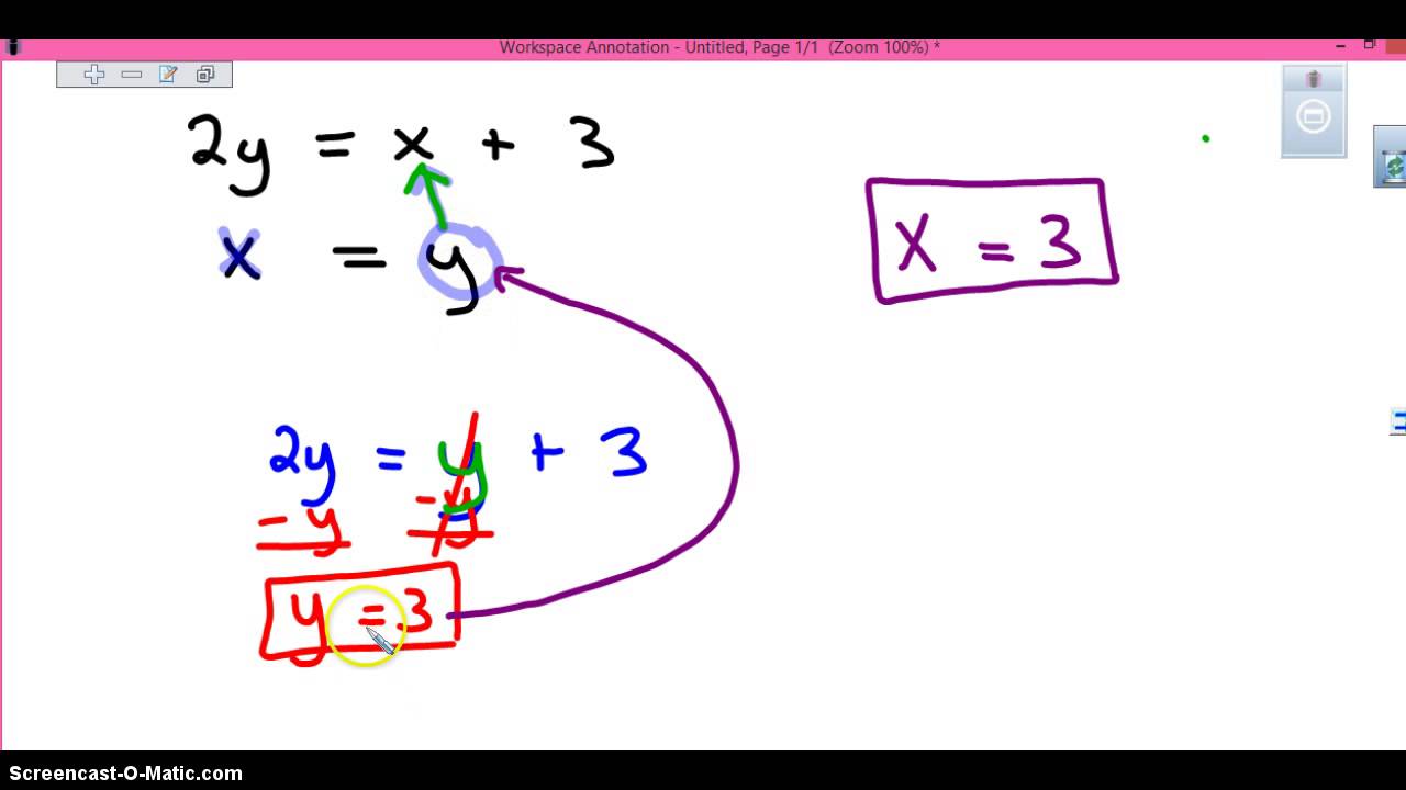 Solving Systems Using Substitution - YouTube