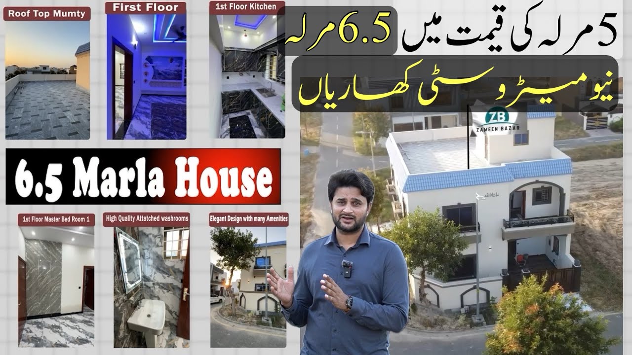 6.5 Marla Corner Brand New House for Sale | New Metro City Kharian B Block |  Near Bilal Masjid