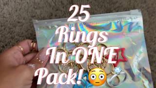 25 Pcs Gold Stackable Ring Set for Women #accessories #jewelry #fyp #amazonfinds
