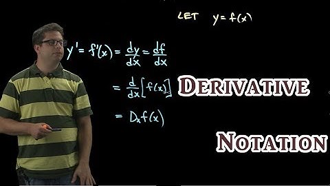 Different Notations for Derivatives