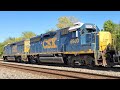 Csx 6900 chessie faded nose trails on y101 through terre haute in