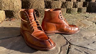 FIRST TIME CONDITIONING Grant Stone Ottawa Boots in Honey Glazed Shell Cordovan