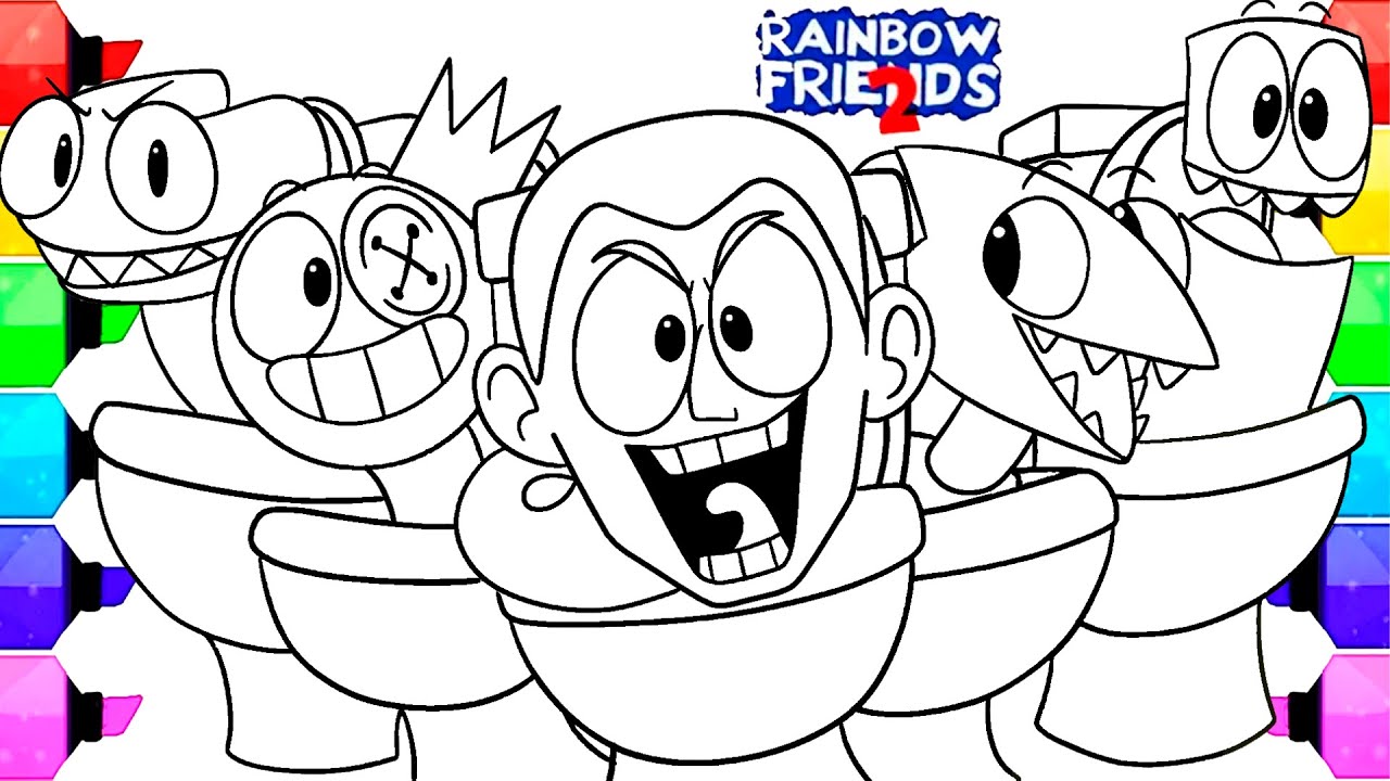 Yellow Rainbow Friends Coloring Pages Printable for Free Download