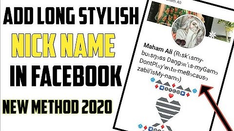 How to add long stylish nick name in facebook account without proxy 2020 part 2