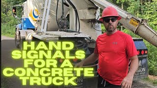 HAND SIGNALS FOR A CONCRETE TRUCK