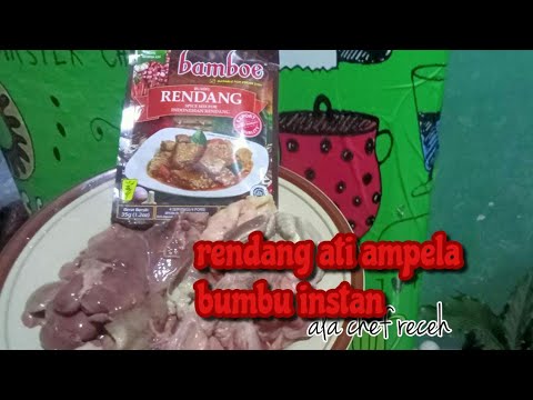 Resep Rendang Ati Ampela Bumbu Instan