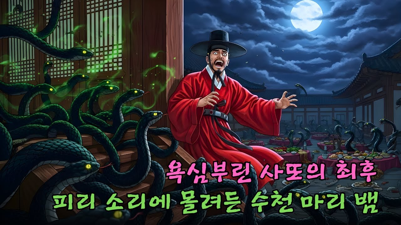 탐욕스러운 사또가 신비한 흑대나무 피리를 억지로 빼앗아 불자 산속의 모든 뱀들이 관아를 덮쳐버린 소름 돋는 사연 | 조선시대 기이한 야담 옛날이야기 수면동화