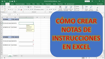 CÓMO CREAR NOTAS DE INSTRUCCIONES EN EXCEL FÁCIL Y RÁPIDO.