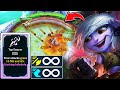 Tristana but i have infinitely scaling attack speed and movement speed  2v2 arena