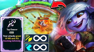 Tristana, but I have infinitely scaling attack speed and movement speed | 2v2 Arena