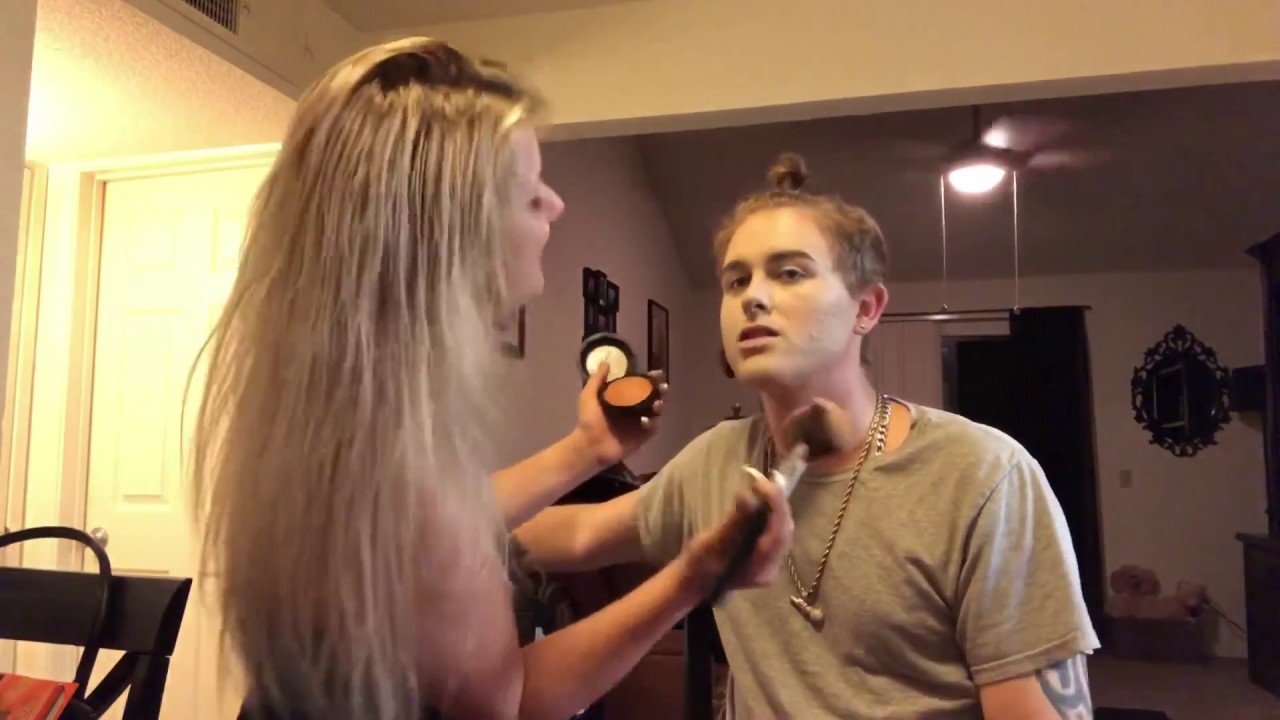 Doing my boy friends makeup