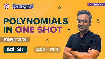 Polynomials Class 9 Maths One Shot (Complete Chapter) Concepts & MCQs (L-3) | CBSE Class 9 | BYJU