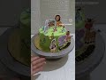 JungleThemeCake#AnimalThemeCake#1poundCake#freshcreamcake#trendingReel#homemade cake#cakedecorating