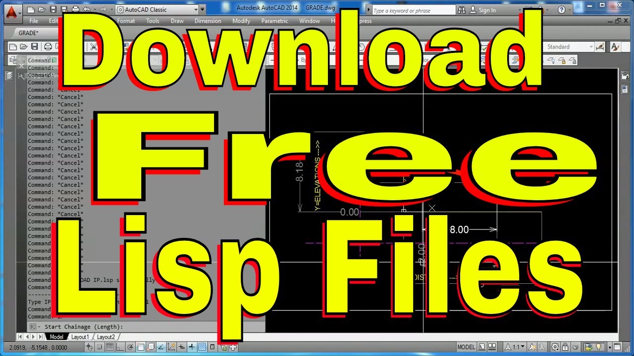 autocad lisp file for coordinates free download