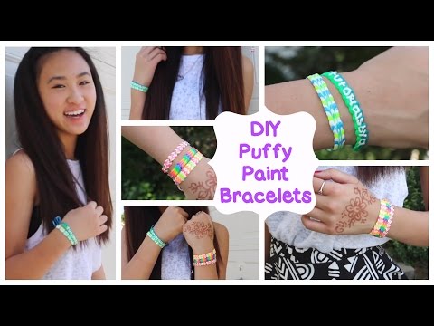 Puffy Paint Bracelets Wristbands and Headbands!