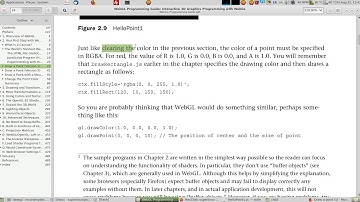 WebGL programming guide 2 3 draw a point (version 1) رسم نقطة ( الطريقة الاولى)