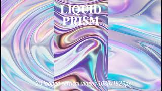 Liquid Prism - Metallic Iridescent Animated Backgrounds Preview - CreativeMarket product OVERVIEW