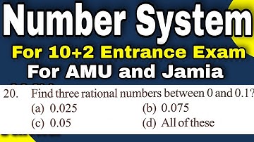 Q-20 Number System for 10+2 entrance exam for AMU and Jamia l @amu @jmi @10+2 @11thentranceamujmi