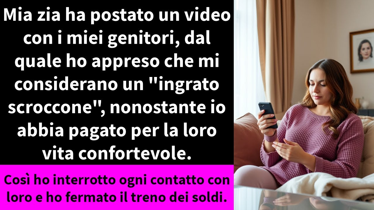 Mia zia ha postato un video con i miei genitori, dal quale ho appreso che mi considerano un