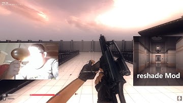 SCP: CBM full scientist gameplay with Reshade mod (and CS 1.6 weapon pack)