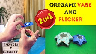 Easy Origami Flying Flicker Vase 2 In 1 - Yakomoga Origami Easy