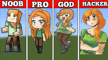 NOOB vs PRO vs HACKER pixel art ✨ Alex . minecraft pixel art . #minecraft