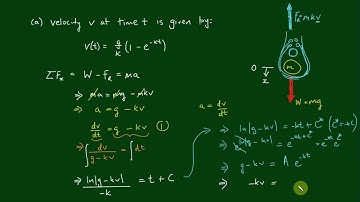 Modelling Free fall with Air Resistance - First Order Differential Equations