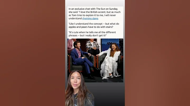 Zendaya says that she struggles understanding British slang from boyfriend Tom Holland