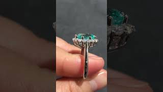 Paraiba gemstonegold ring jewelry goldring moissanitering 14kgoldring moissanitediamonds