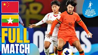 LIVE 🔴 China PR vs Myanmar | Group Stage – AFC U17 Women's Asian Cup™ 2026