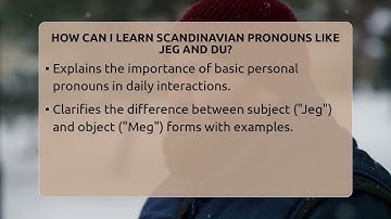 How Can I Learn Scandinavian Pronouns Like Jeg And Du? - Unmapping Scandinavia