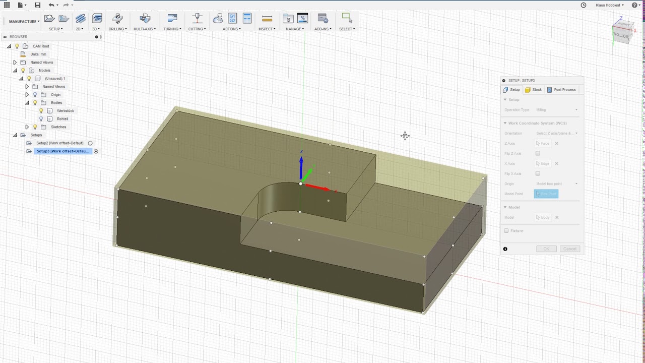 Fusion 360 CAM Setup - YouTube
