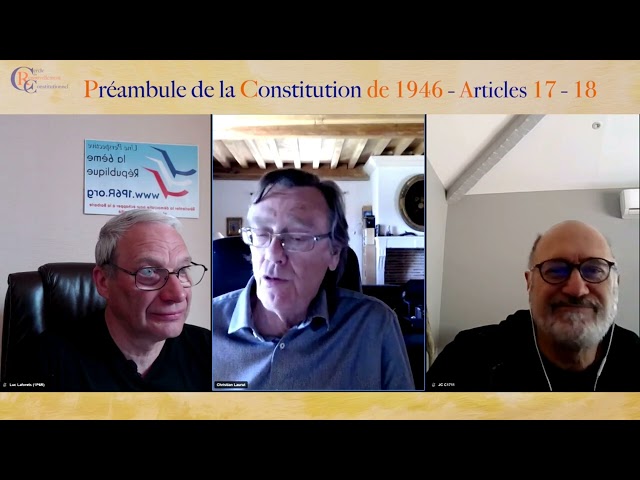 Critique des articles 17 et 18 du préambule de 1946 - Christian Laurut