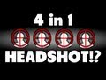 4 in 1 headshot quick scope at the start of a game through a fence