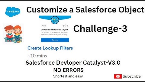 Create Lookup Filters--Customize a Salesforce Object Challenge-3 NO ERRORS