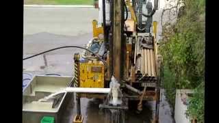 Air-developing a newly drilled submersible water bore in Perth